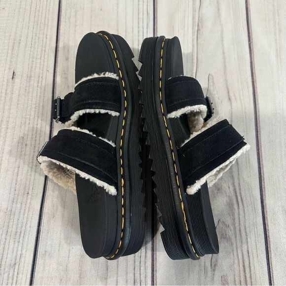 Dr Martens Myles Suede & Sherpa Platform Sandals Warmwair Mens 10 Womens 11 NEW‎ main image 6